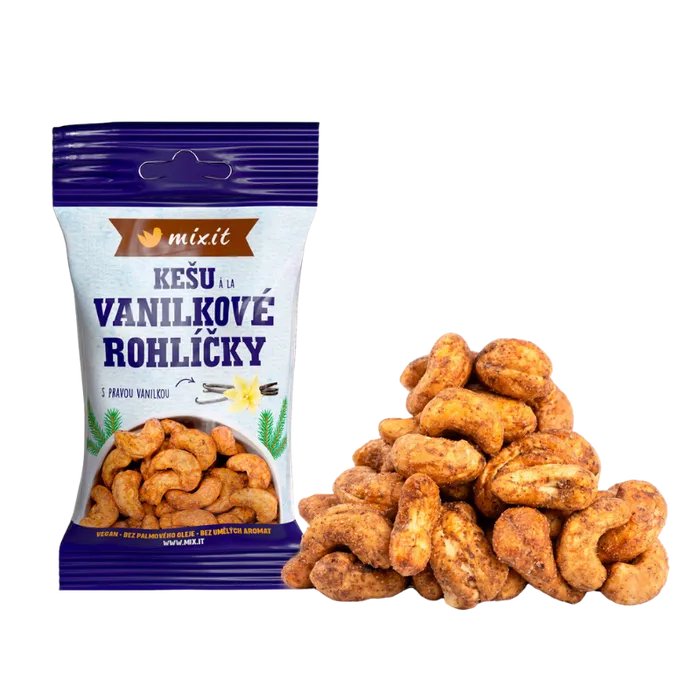 Mixit Kešu à la vanilkové rohlíčky do kapsy 60 g